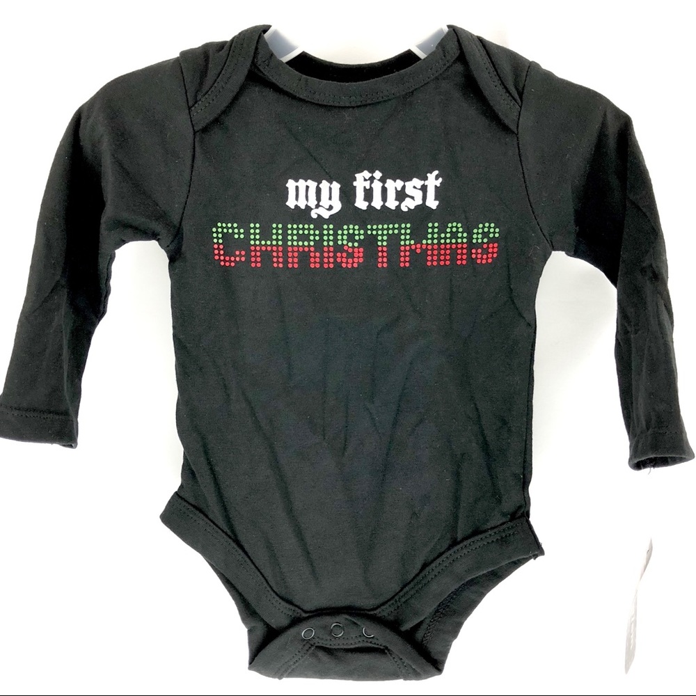 Baby Glam My 1st First Christmas Bodysuit 6 Months